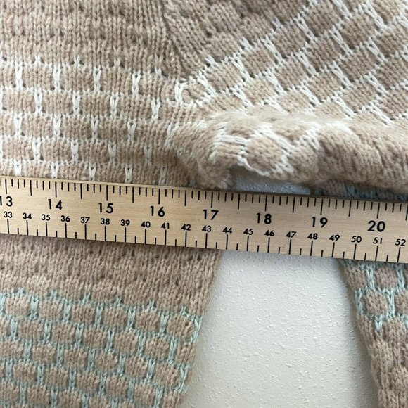 J.Crew Sweater Womens Size XS Tan Blue Long Sleeve - Picture 6 of 6